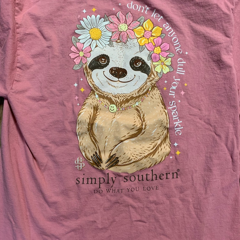 Simply Southern Pink Sloth Shirt